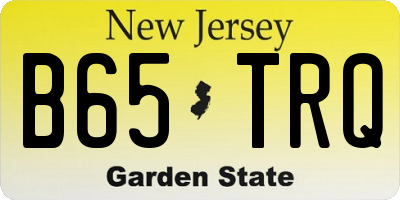 NJ license plate B65TRQ