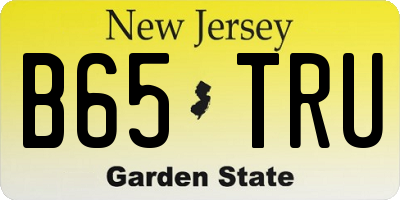 NJ license plate B65TRU
