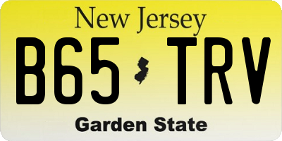 NJ license plate B65TRV