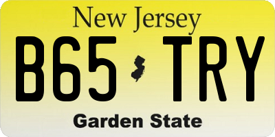 NJ license plate B65TRY