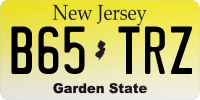 NJ license plate B65TRZ