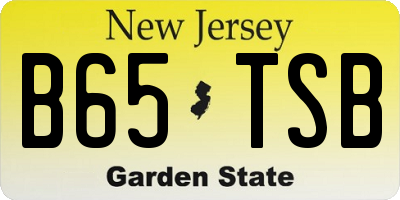 NJ license plate B65TSB