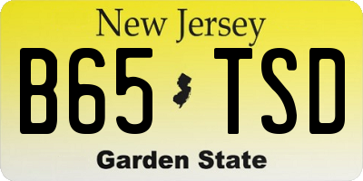 NJ license plate B65TSD