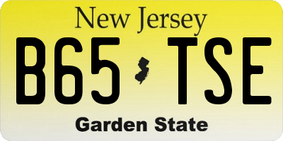 NJ license plate B65TSE