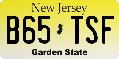 NJ license plate B65TSF