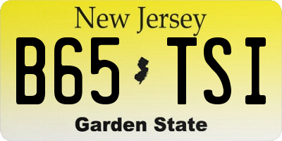 NJ license plate B65TSI