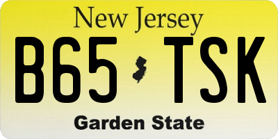 NJ license plate B65TSK