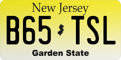 NJ license plate B65TSL