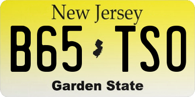 NJ license plate B65TSO