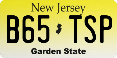 NJ license plate B65TSP