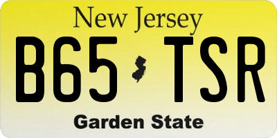 NJ license plate B65TSR