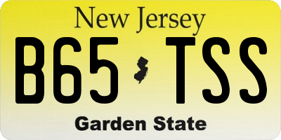 NJ license plate B65TSS
