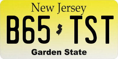 NJ license plate B65TST