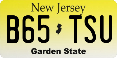 NJ license plate B65TSU