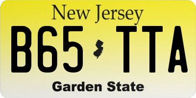 NJ license plate B65TTA