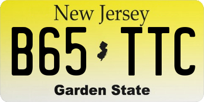 NJ license plate B65TTC