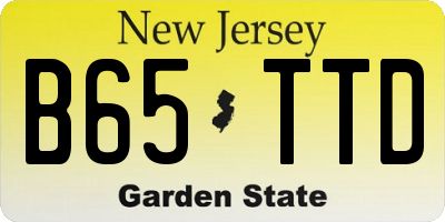 NJ license plate B65TTD