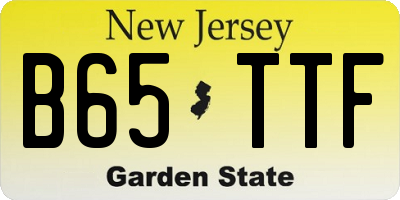 NJ license plate B65TTF