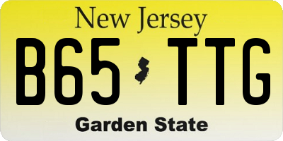 NJ license plate B65TTG