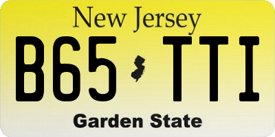 NJ license plate B65TTI