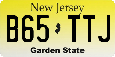 NJ license plate B65TTJ