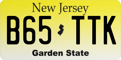 NJ license plate B65TTK