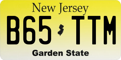 NJ license plate B65TTM