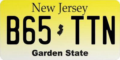 NJ license plate B65TTN
