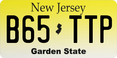 NJ license plate B65TTP