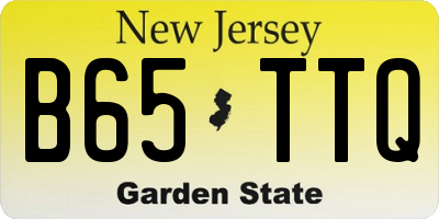 NJ license plate B65TTQ