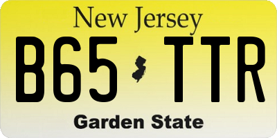 NJ license plate B65TTR