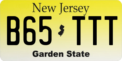 NJ license plate B65TTT