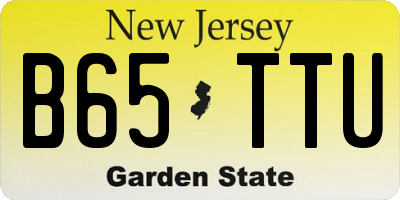 NJ license plate B65TTU