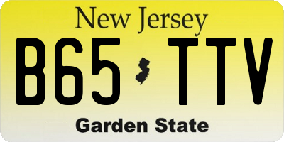 NJ license plate B65TTV