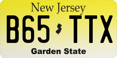 NJ license plate B65TTX