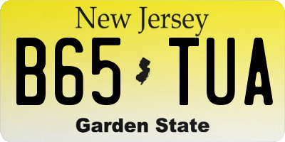 NJ license plate B65TUA
