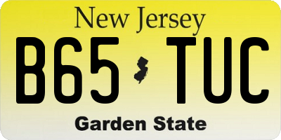 NJ license plate B65TUC
