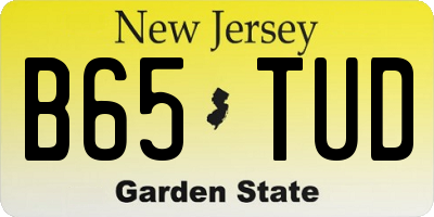 NJ license plate B65TUD