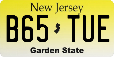 NJ license plate B65TUE