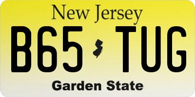 NJ license plate B65TUG