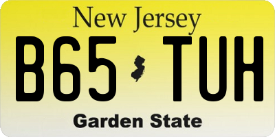 NJ license plate B65TUH
