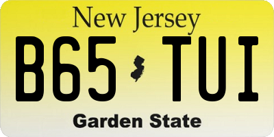 NJ license plate B65TUI