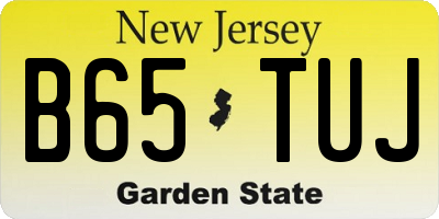 NJ license plate B65TUJ