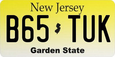 NJ license plate B65TUK
