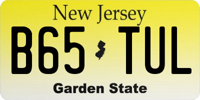 NJ license plate B65TUL