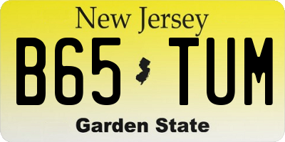 NJ license plate B65TUM
