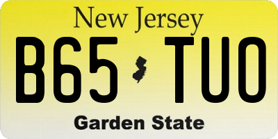 NJ license plate B65TUO