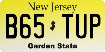 NJ license plate B65TUP