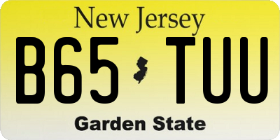 NJ license plate B65TUU