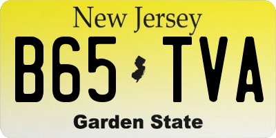 NJ license plate B65TVA
